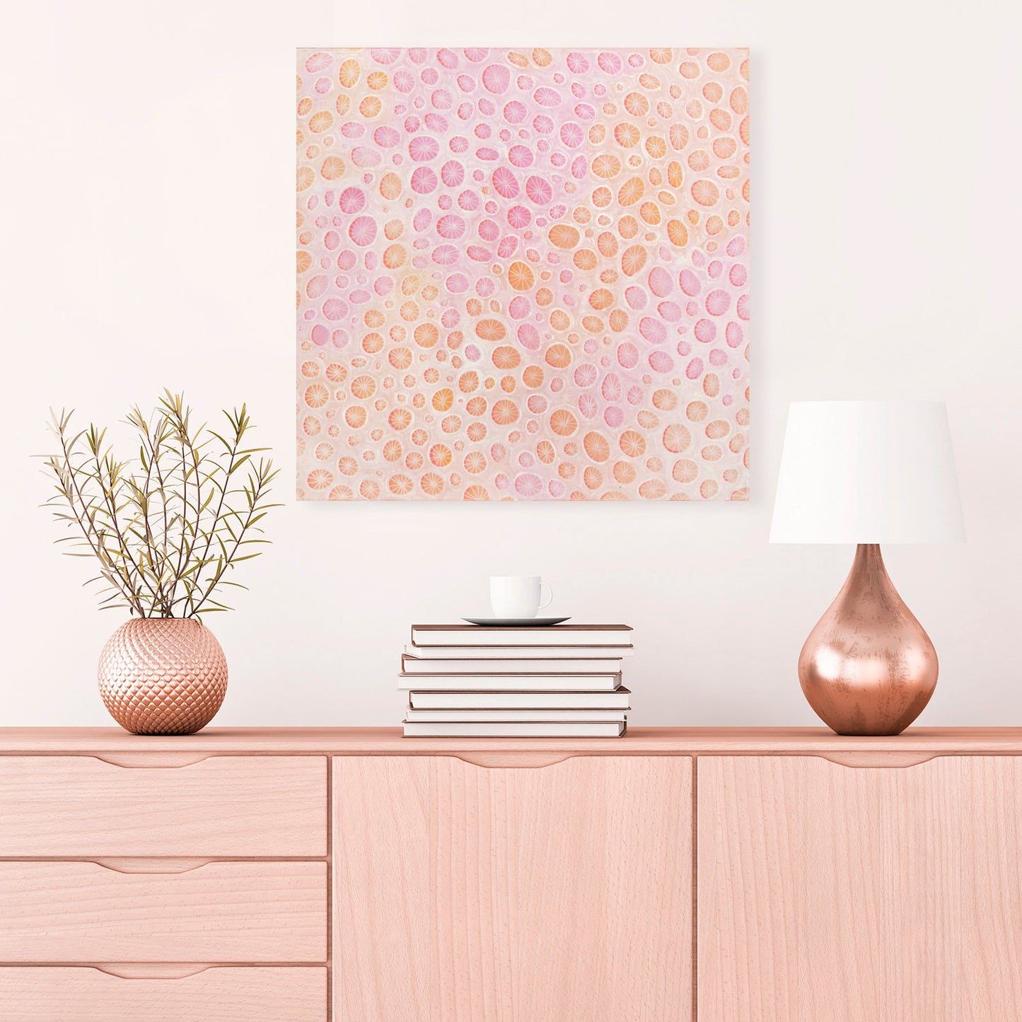 Coral Form – Abstract Coral-Inspired Painting in Pinks and Peach