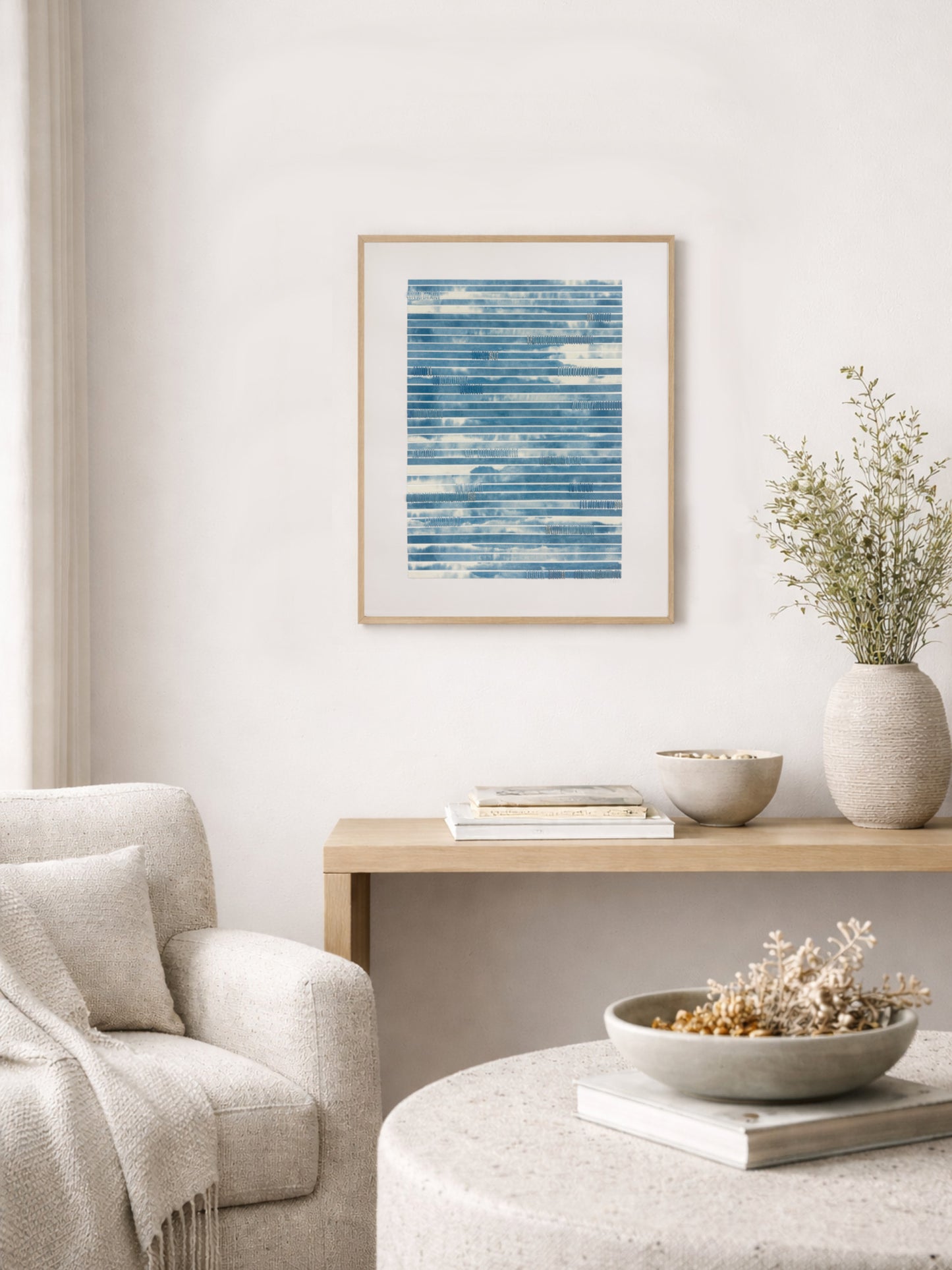 Surface Notes III - Abstract Paper & Stitch Artwork