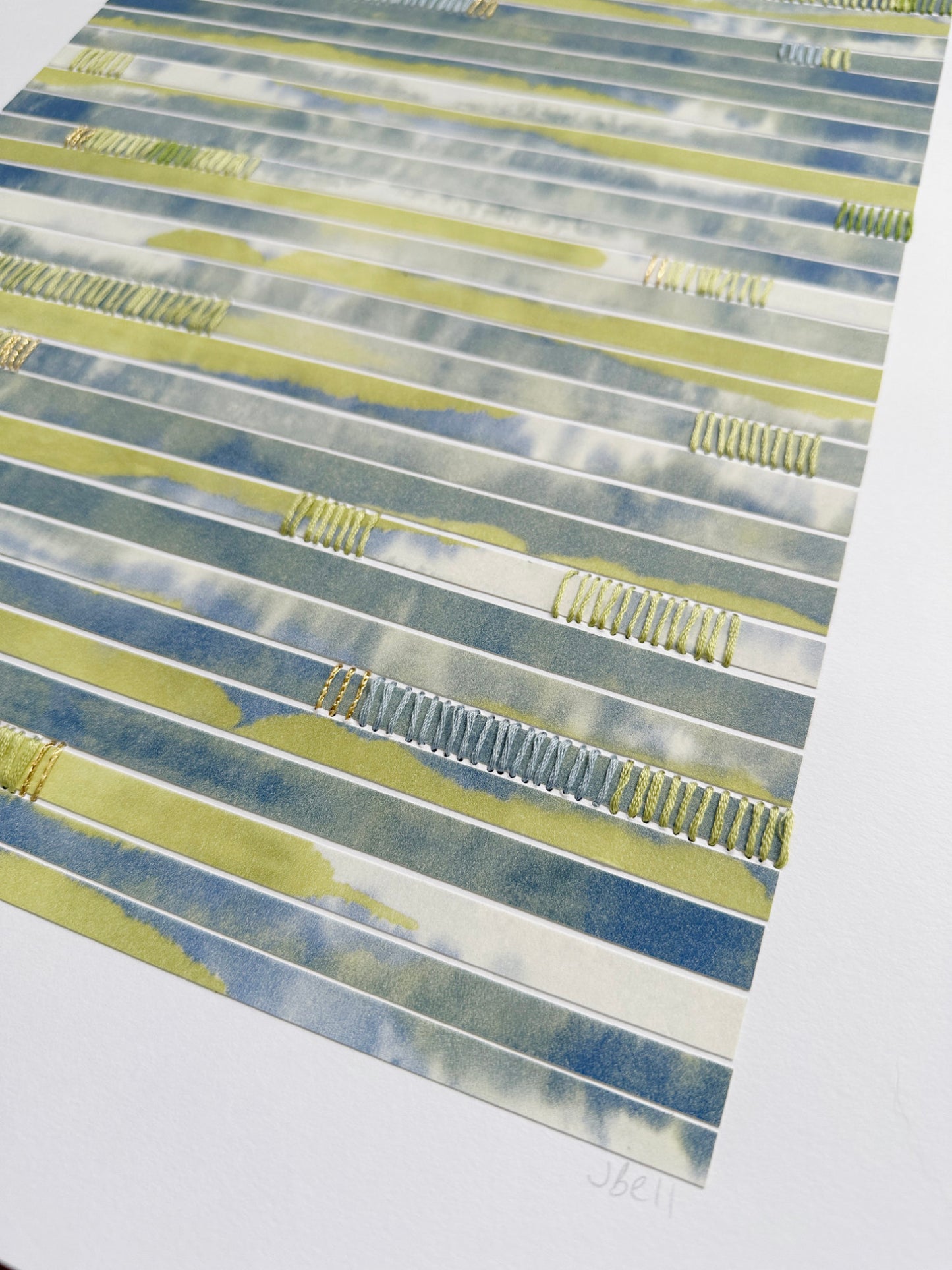 Surface Notes V - Blue & Green Abstract Wall Art