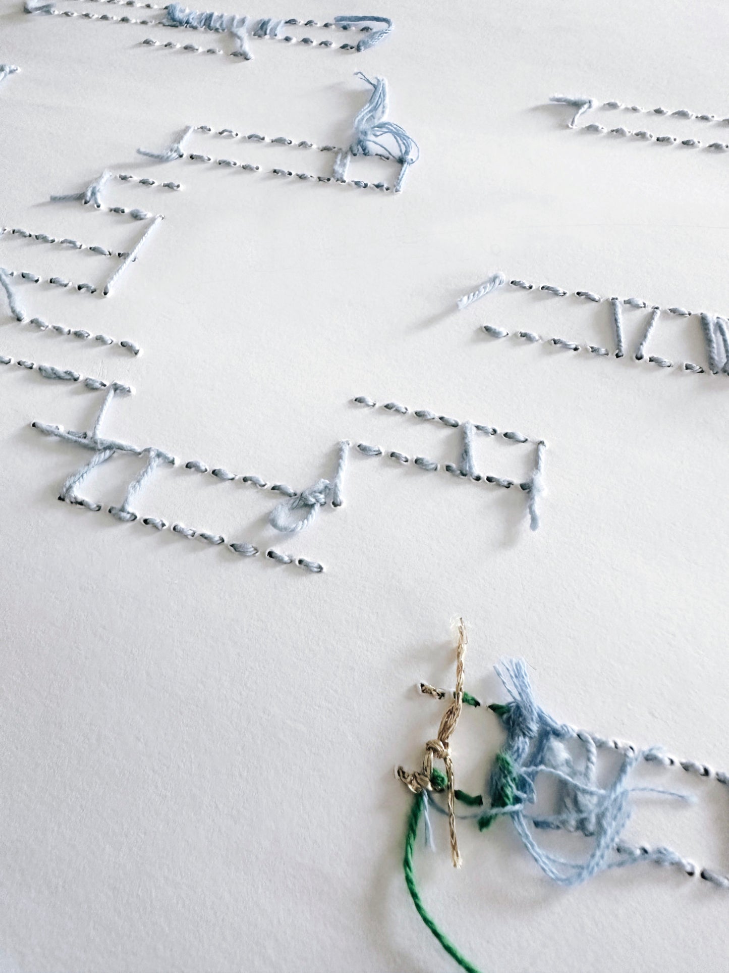 Surface Notes I - Abstract Paper & Stitch Artwork