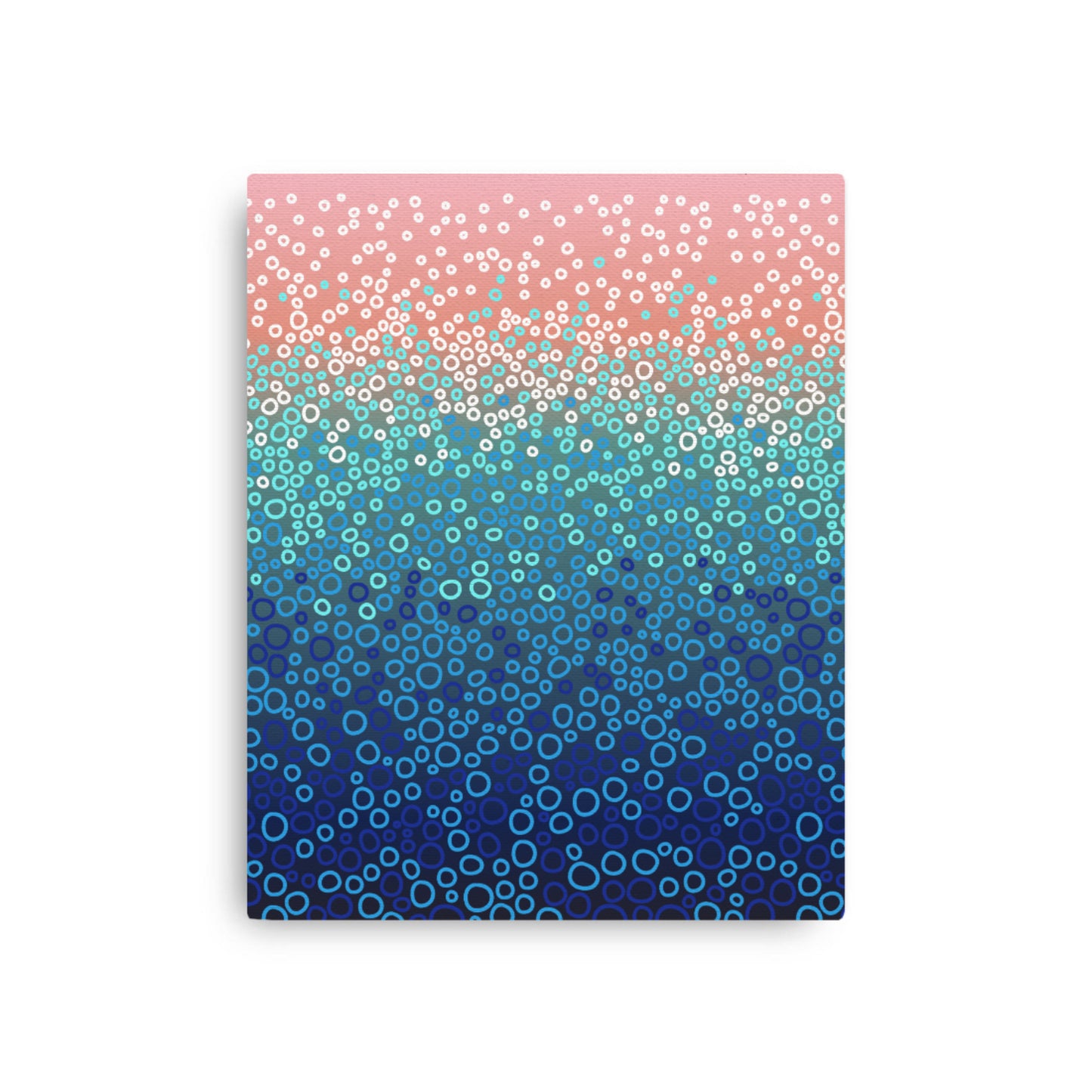 Beach Bubble - Limited Edition Abstract Coastal Print in Pink, Aqua & Deep Blue