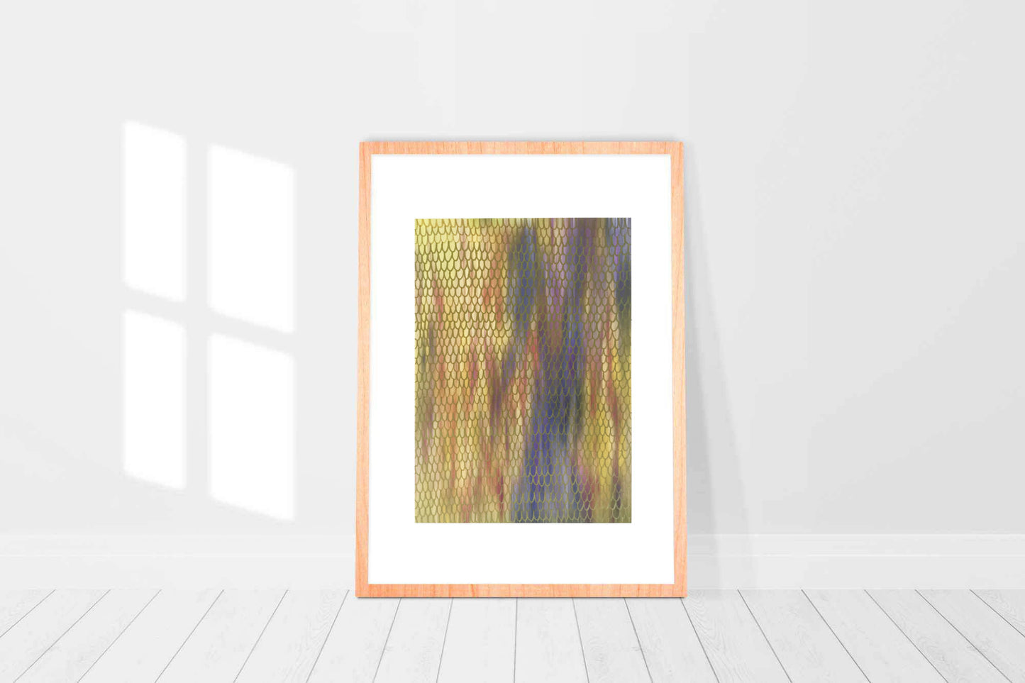 Butterfly Gum Study – Colourful Abstract Artwork with Gold Pattern Detail