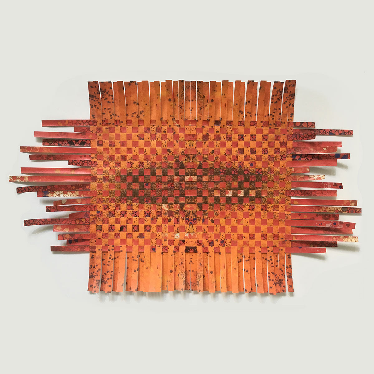 Australian desert photo woven with mosaic patterned recycled paper