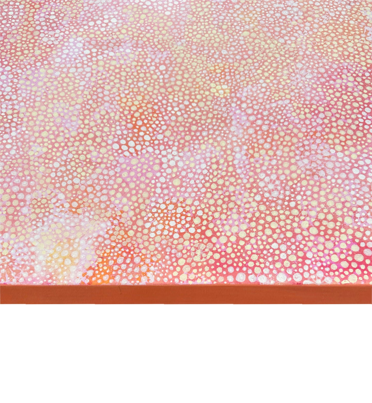 Coral Form II – Abstract Mixed Media Painting in Soft Pink and Cream