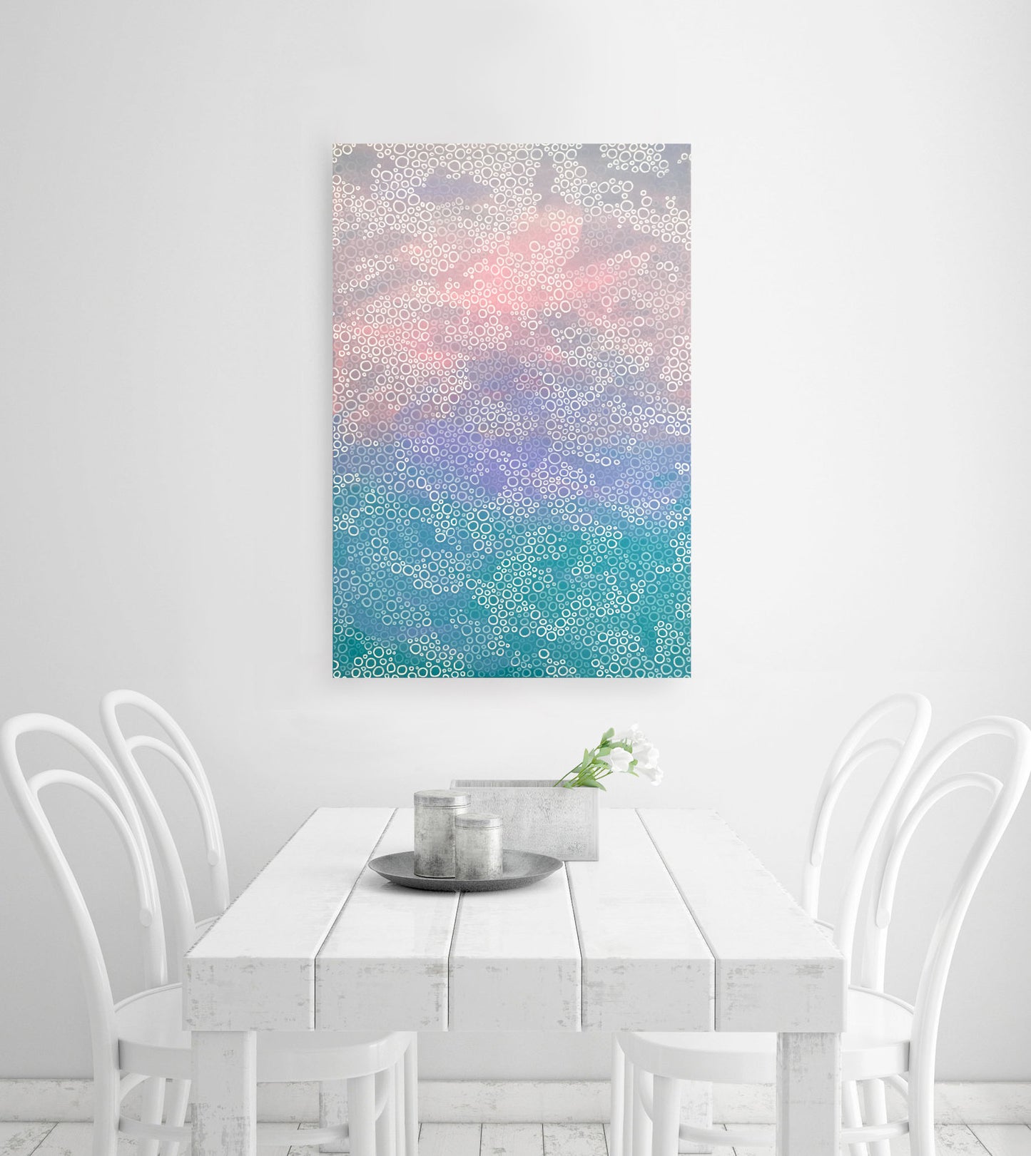 Coral Seas II – Ocean-Inspired Abstract Wall Art in Turquoise and Pink