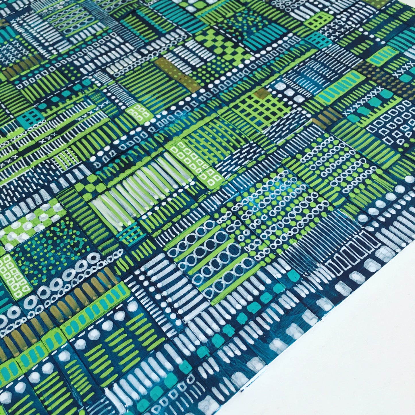 Field Study I - Abstract Landscape Art with Woven Recycled Paper