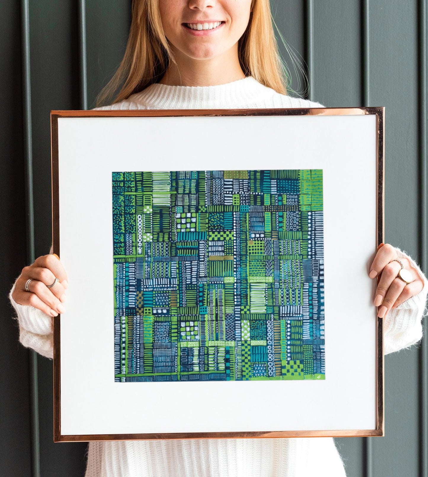 Field Study I - Abstract Landscape Art with Woven Recycled Paper