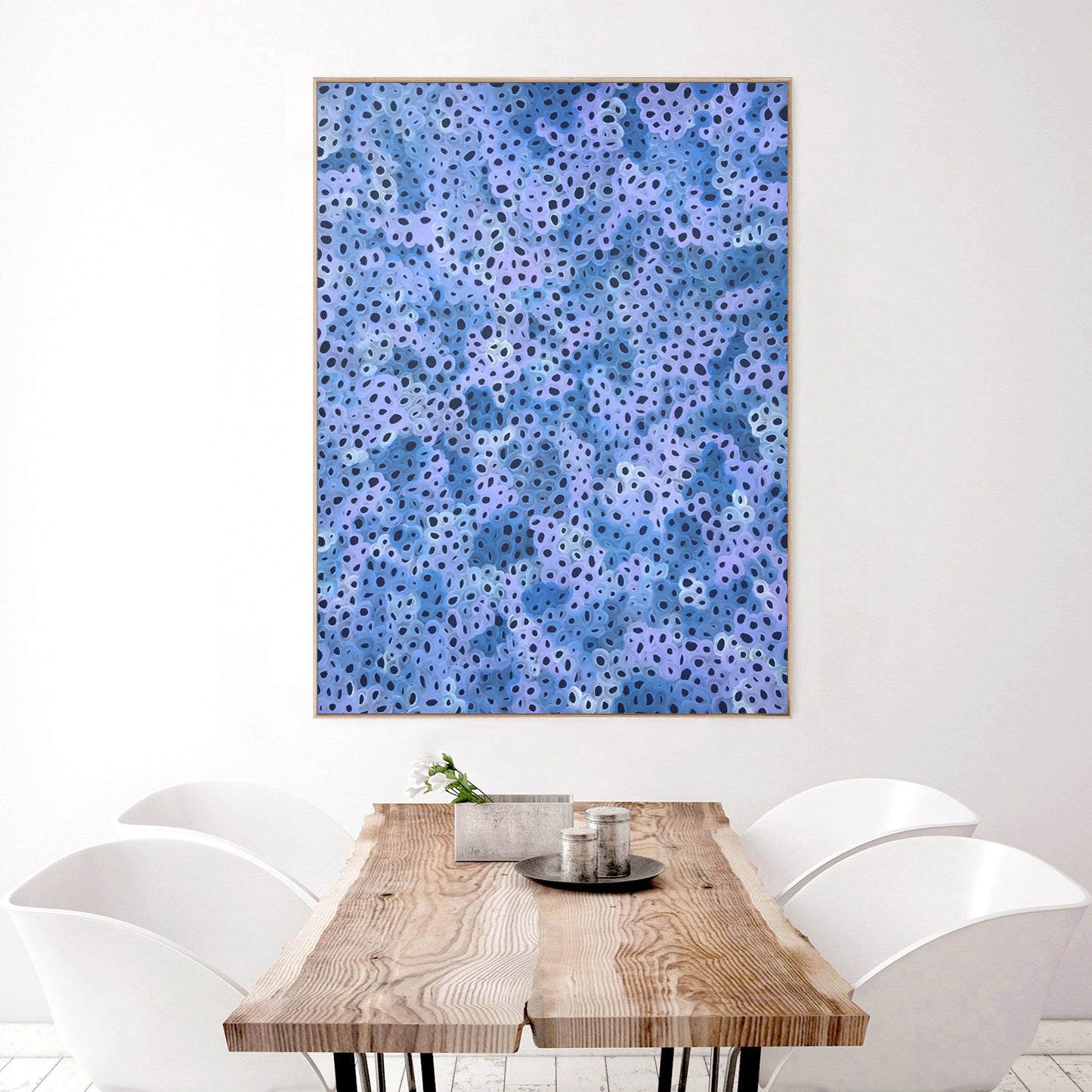 Infinity Blooms II - Large Abstract Painting in Blue and Purple