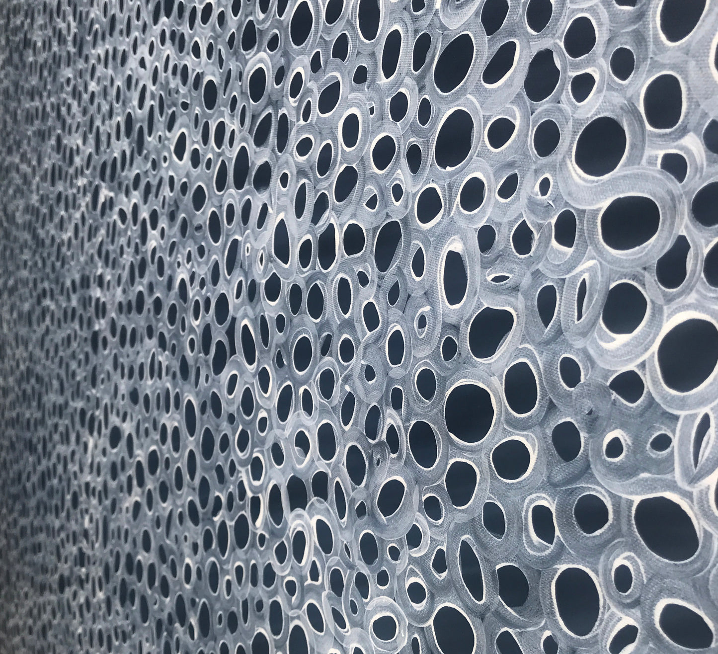 Infinity Nets – Monochrome Abstract Diptych in Black and White