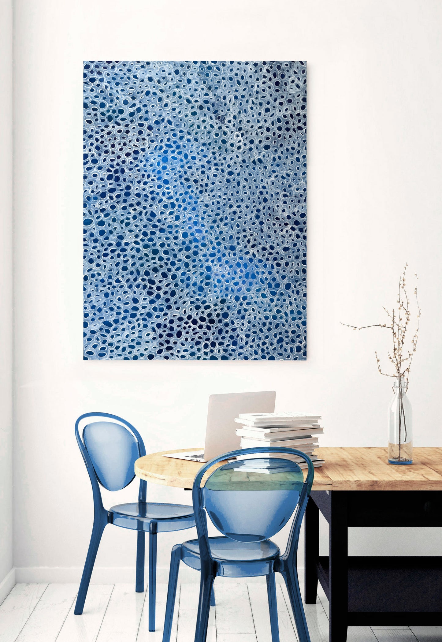 Infinity Ocean III – Large Abstract Ocean-Inspired Painting in Blue