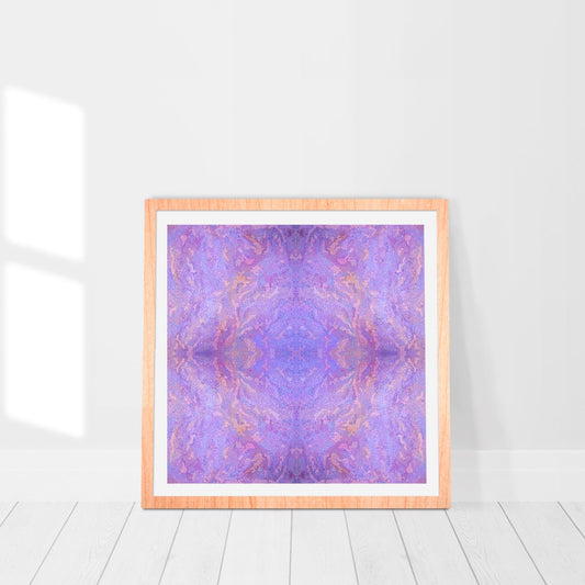 Comprised of hundreds of circles and dots of various sizes this colourful abstract limited edition purple print 