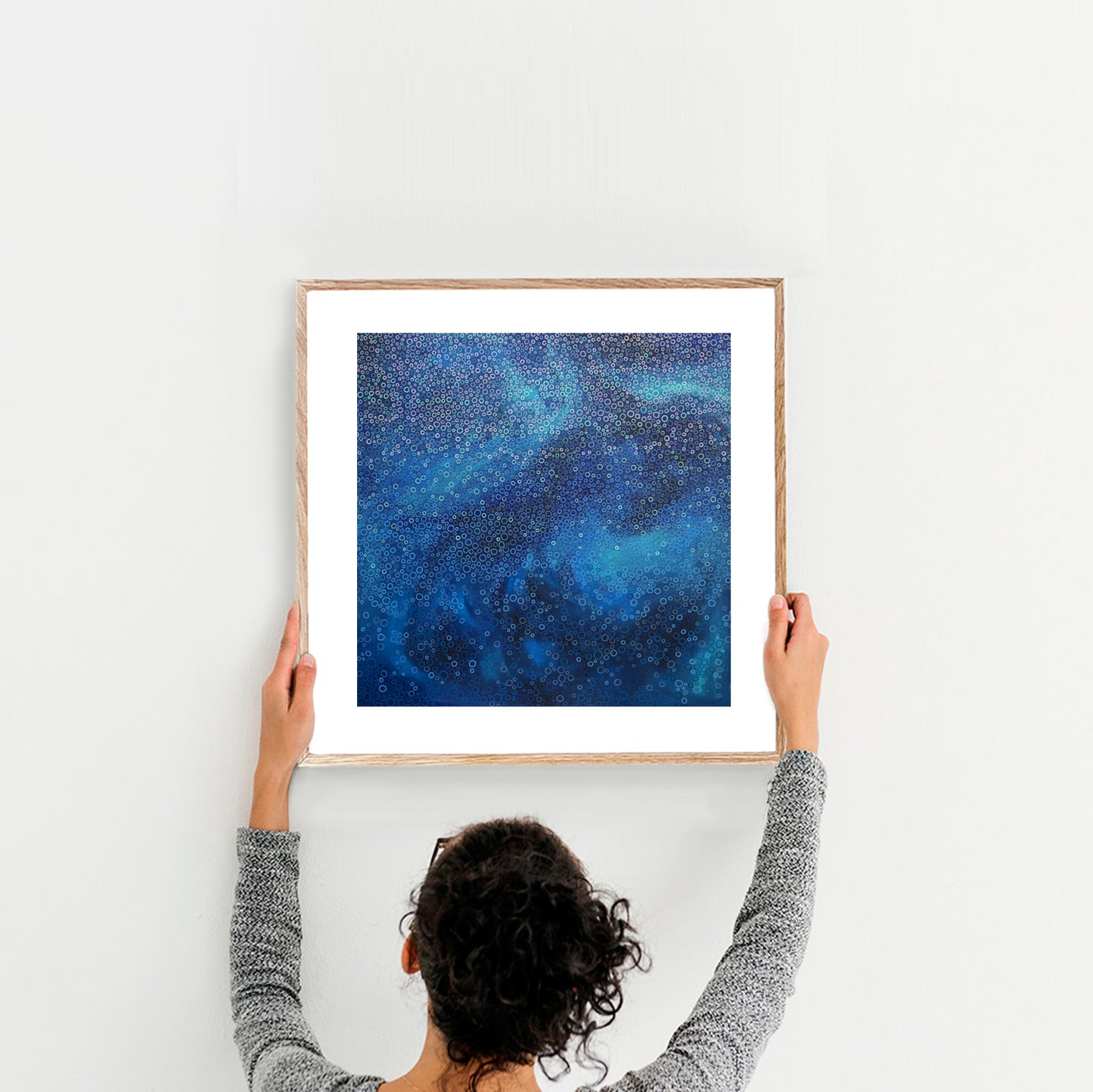 Ocean Tides Limited Edition Print – Abstract Coastal Wall Art in Shades of Blue