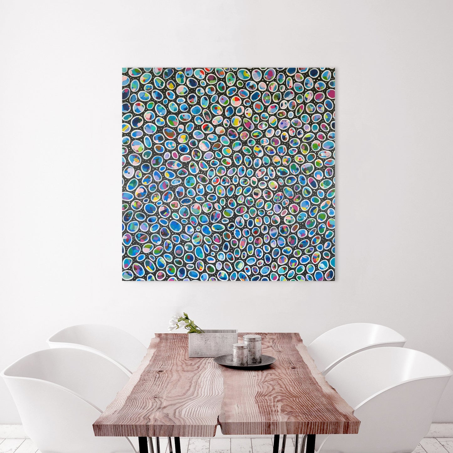 Rainbow Rockpool - Abstract Nature-Inspired Painting