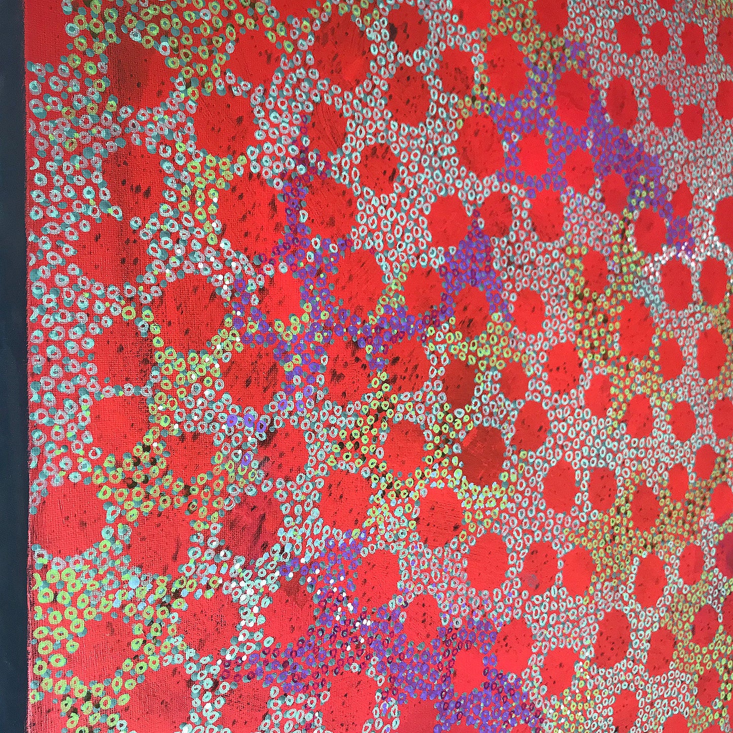 Road Through the Desert Fairy Circles – Aerial-Inspired Abstract Painting