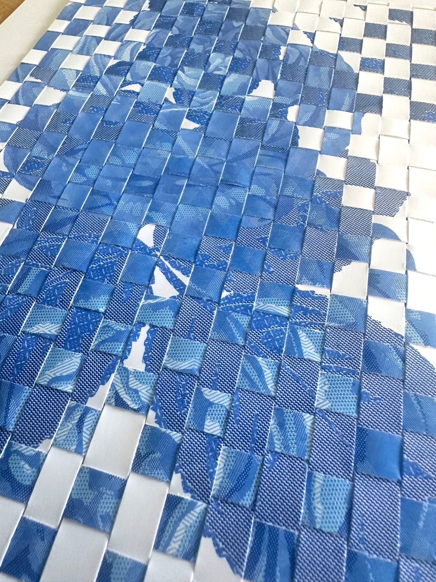 Rose Remembered - Small Abstract Woven Paper Artwork