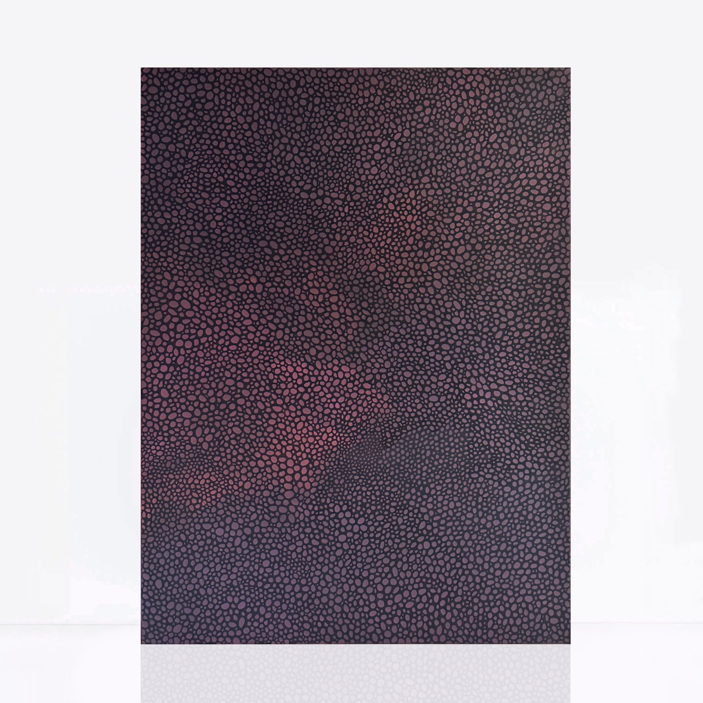 dark plum painting with black organic details