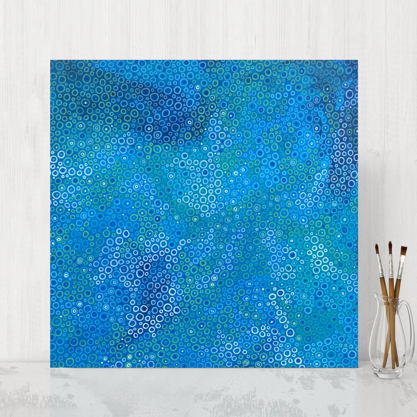 Summer Coral II – Abstract Ocean-Inspired Mixed Media Painting