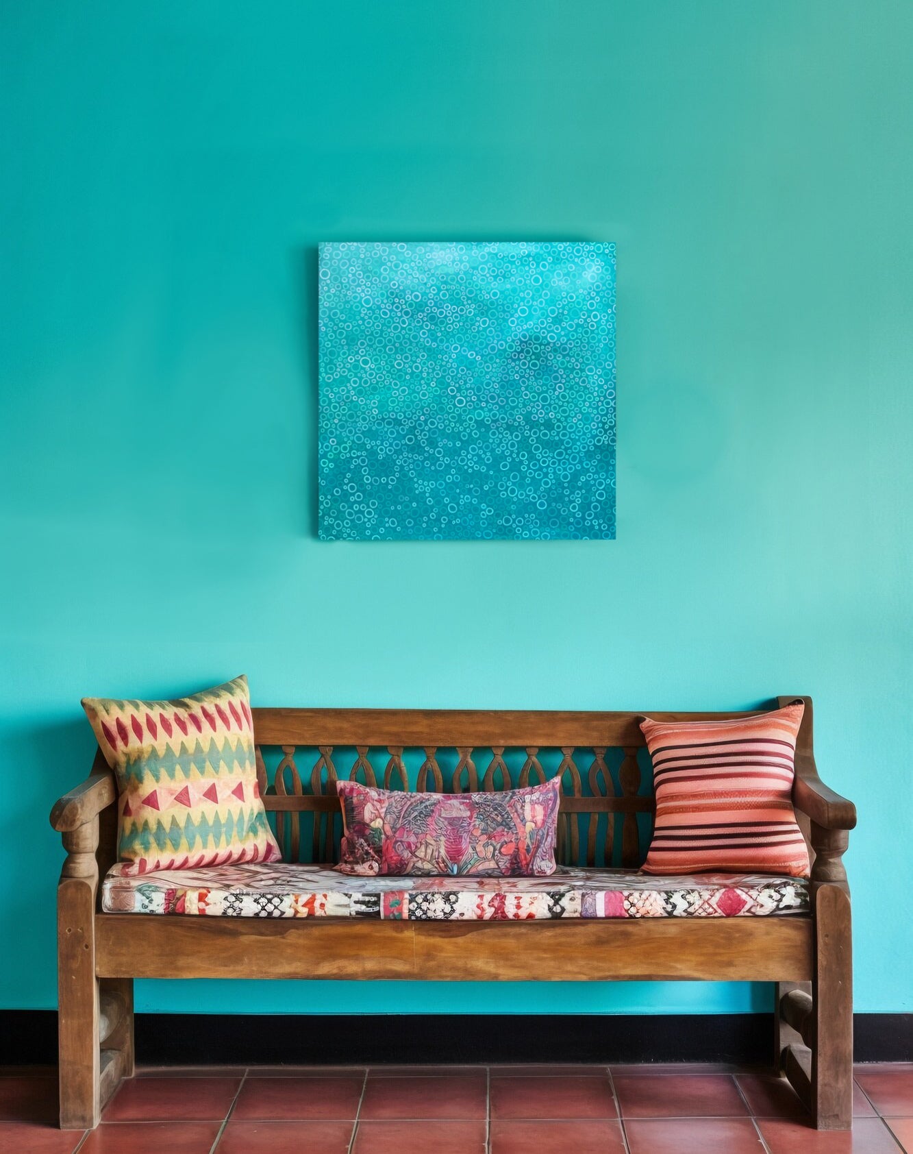 Summer Sea – Turquoise Ocean-Inspired Abstract Painting