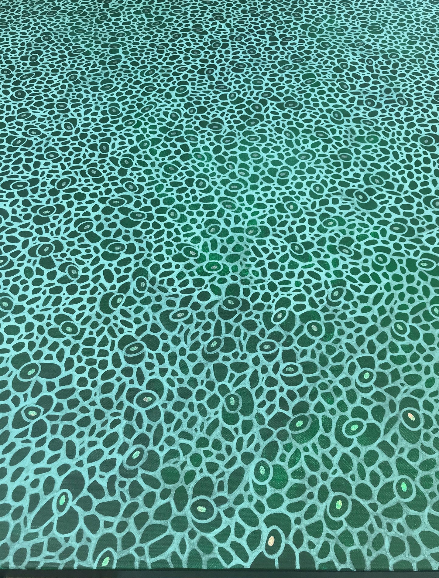 Variegated No.21 - Large Botanical-Inspired Abstract Painting with Acrylic and Cut Paper