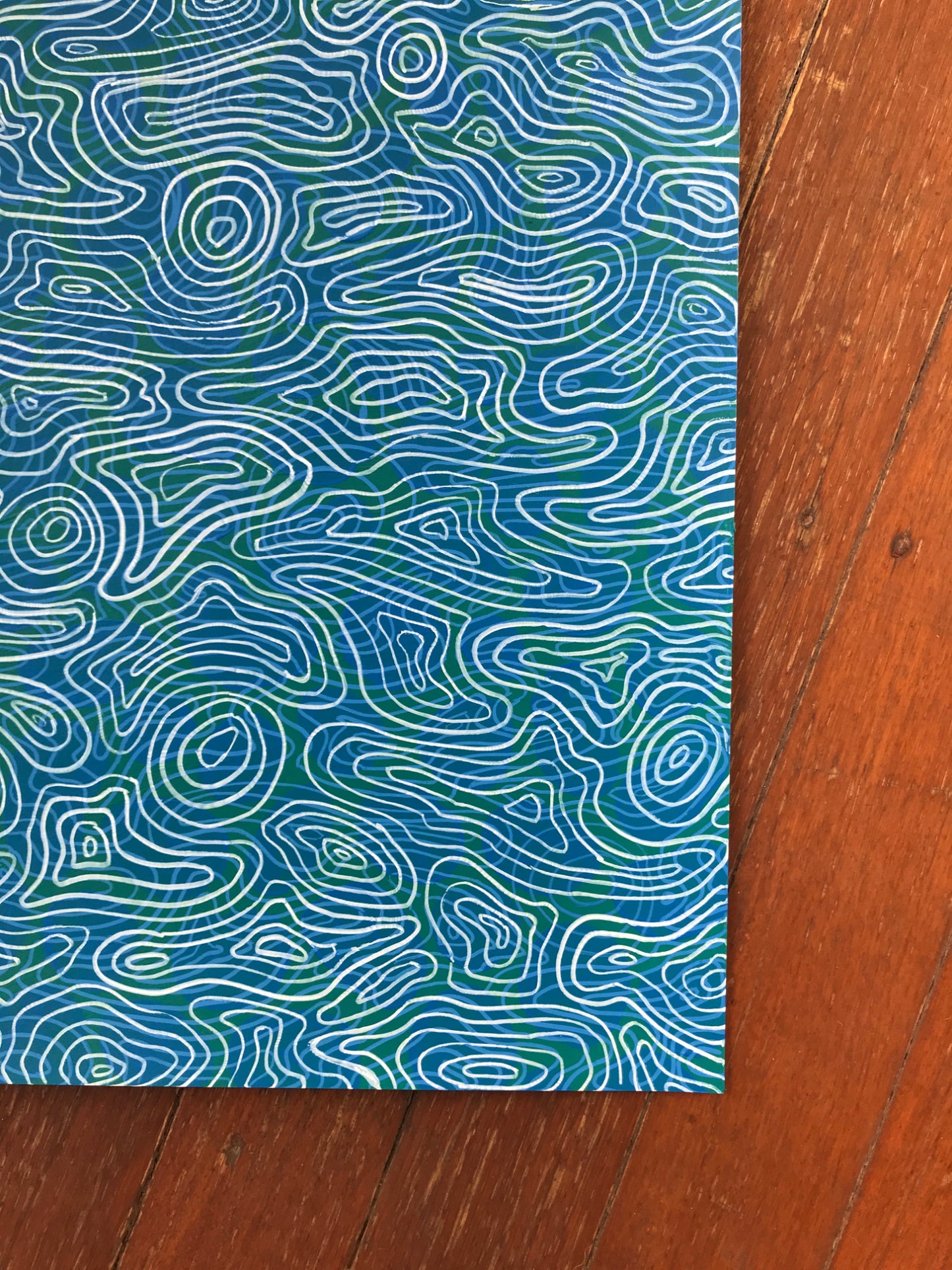 Water Ripples Study IV – Abstract Water-Inspired Artwork in Cool Blues and White