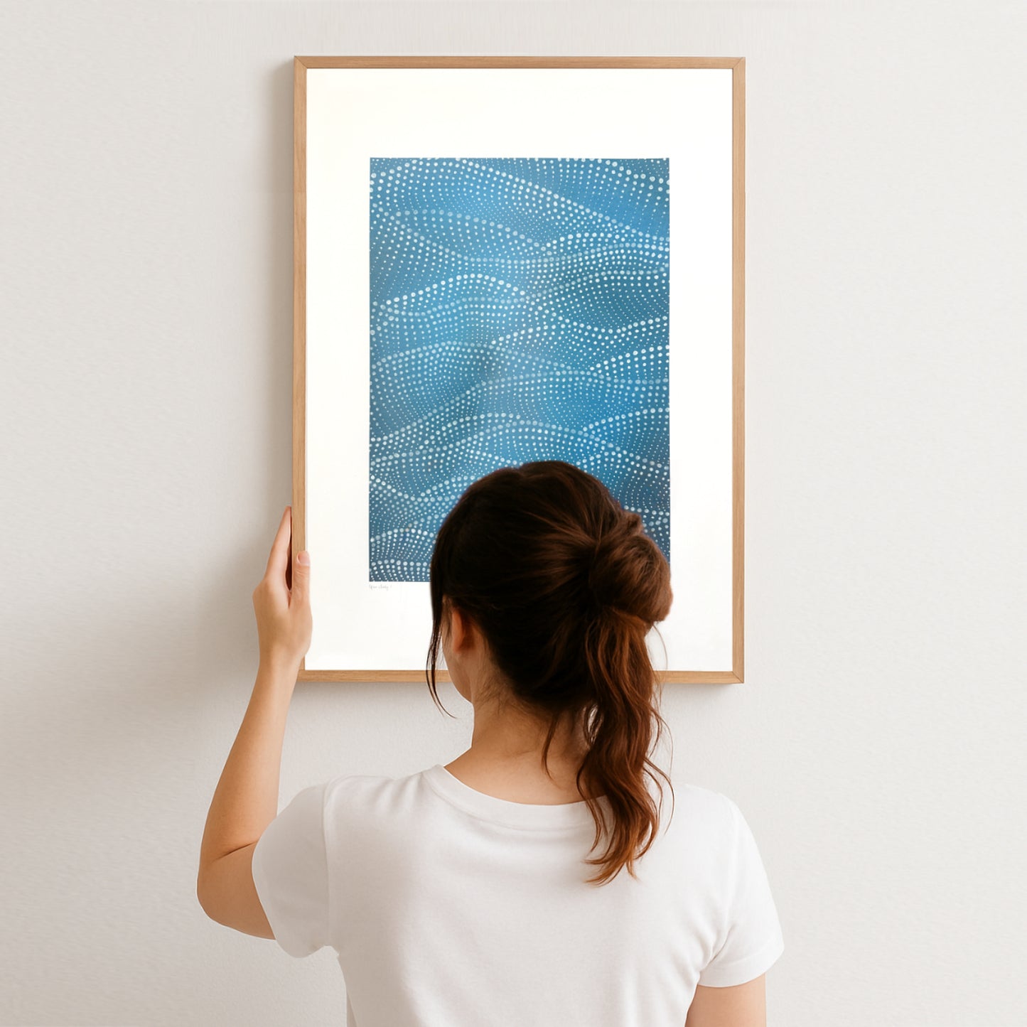 Wave Study I – Abstract Ocean-Inspired Dot Artwork