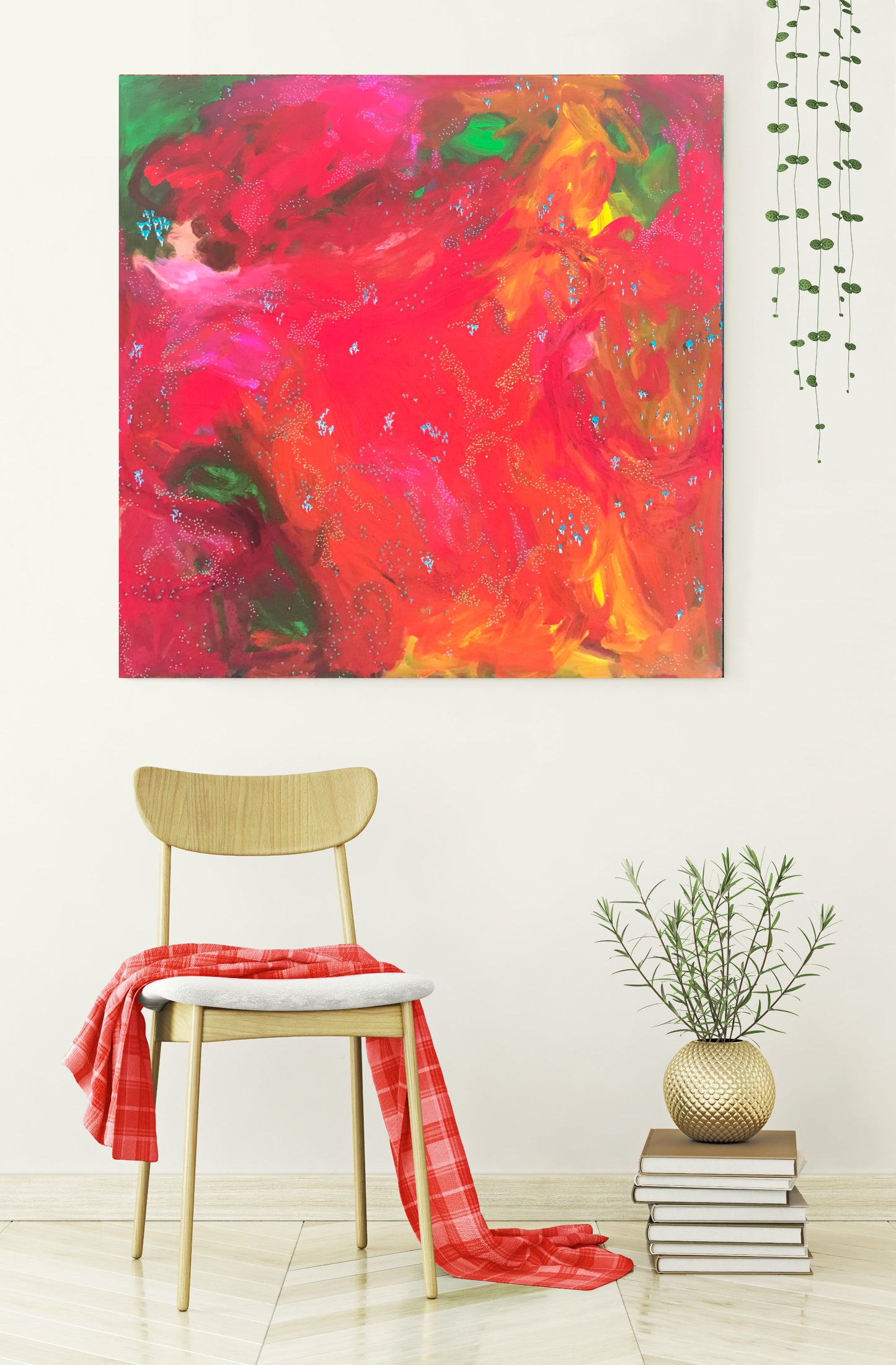 White gum trees – Bold Abstract Aerial Landscape Painting