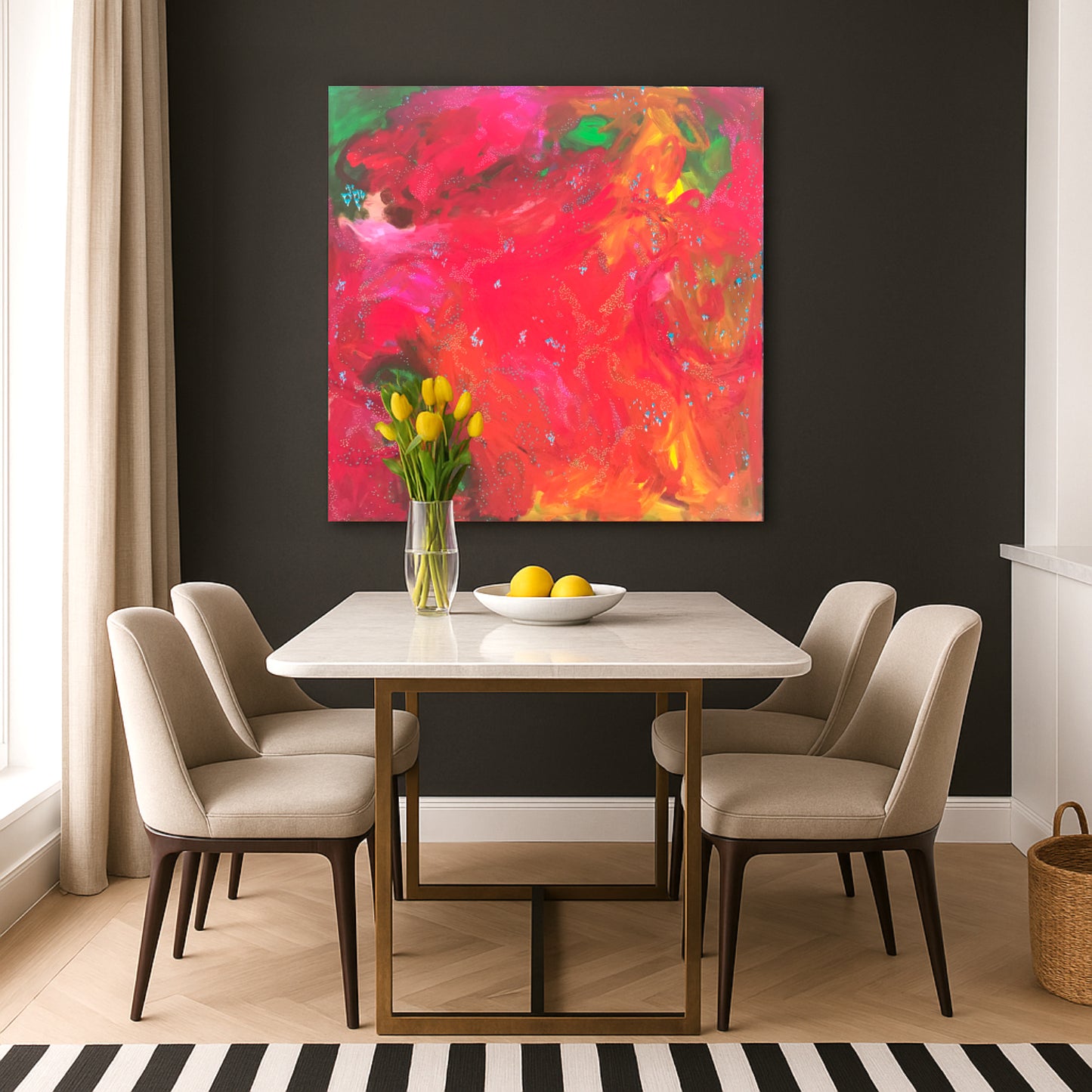 White gum trees – Bold Abstract Aerial Landscape Painting