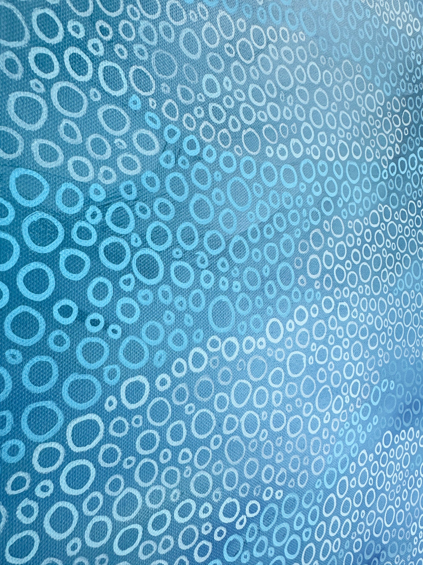 Salt Air – Large Square Coastal Abstract Painting in Aqua and Blue