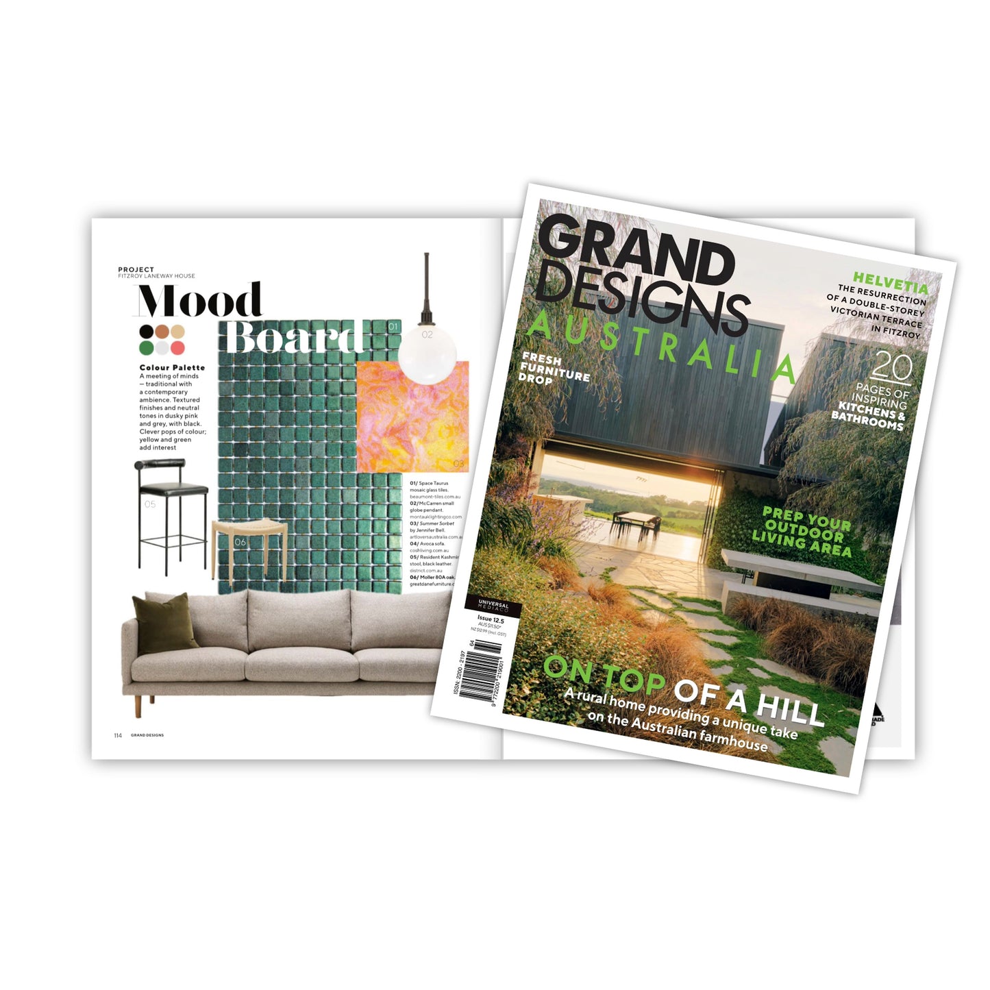 Large Colourful Abstract Painting – ‘Summer Sorbet’ by Jennifer Bell in Mango, Yellow & Pink