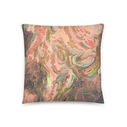 cushion cover featuring an image of an original abstract painting