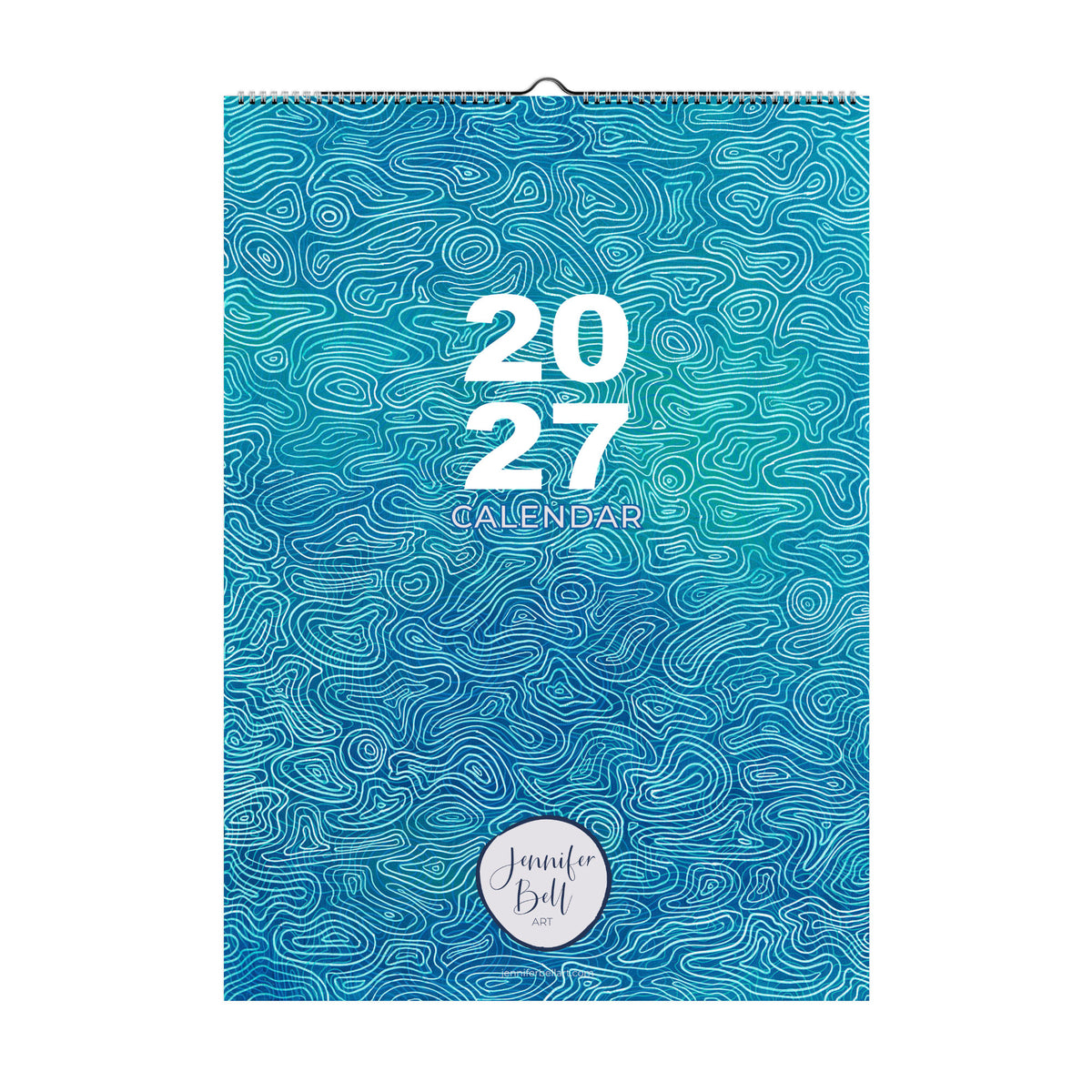 2027 abstract art wall calendar by Australian artist Jennifer Bell