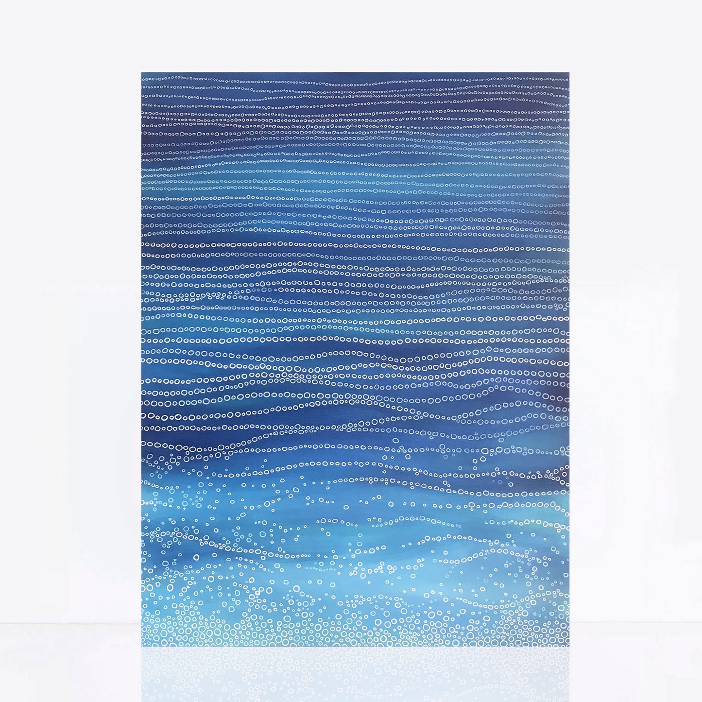 Abstract pointillism evoking a sense water and waves