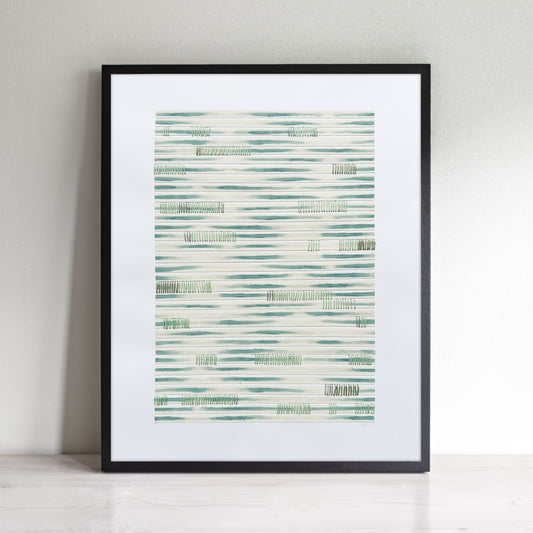 Surface Notes IV - Abstract Paper & Stitch Artwork