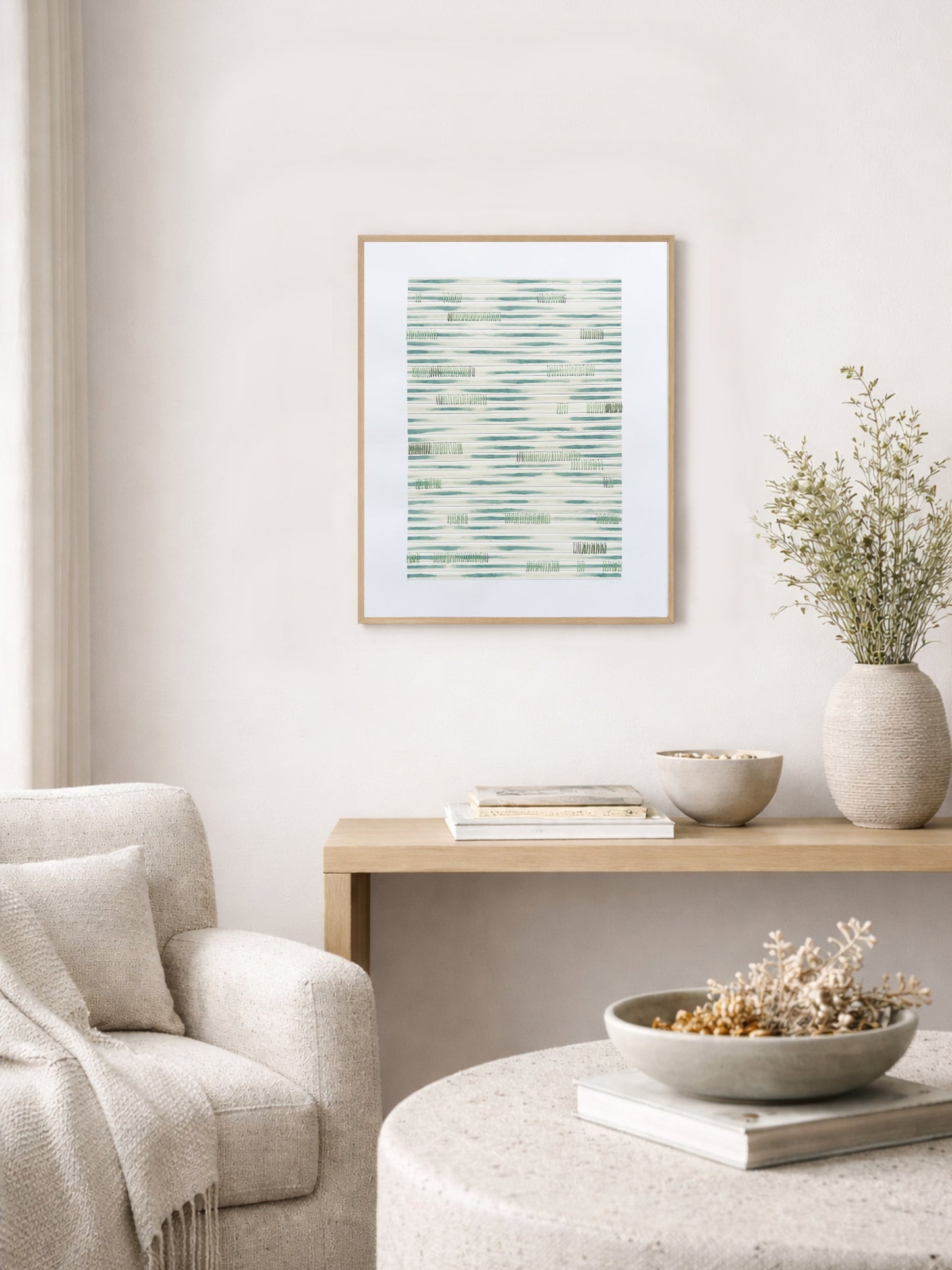 Surface Notes IV - Abstract Paper & Stitch Artwork