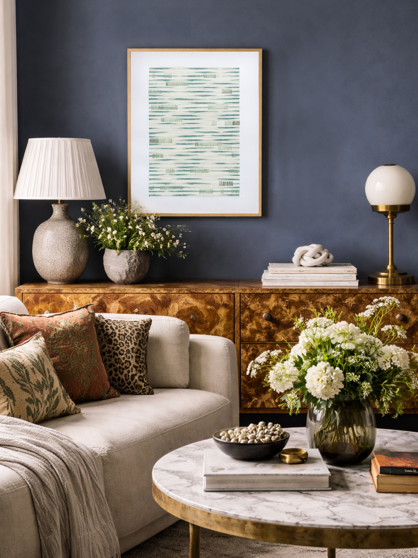 Surface Notes IV - Abstract Paper & Stitch Artwork