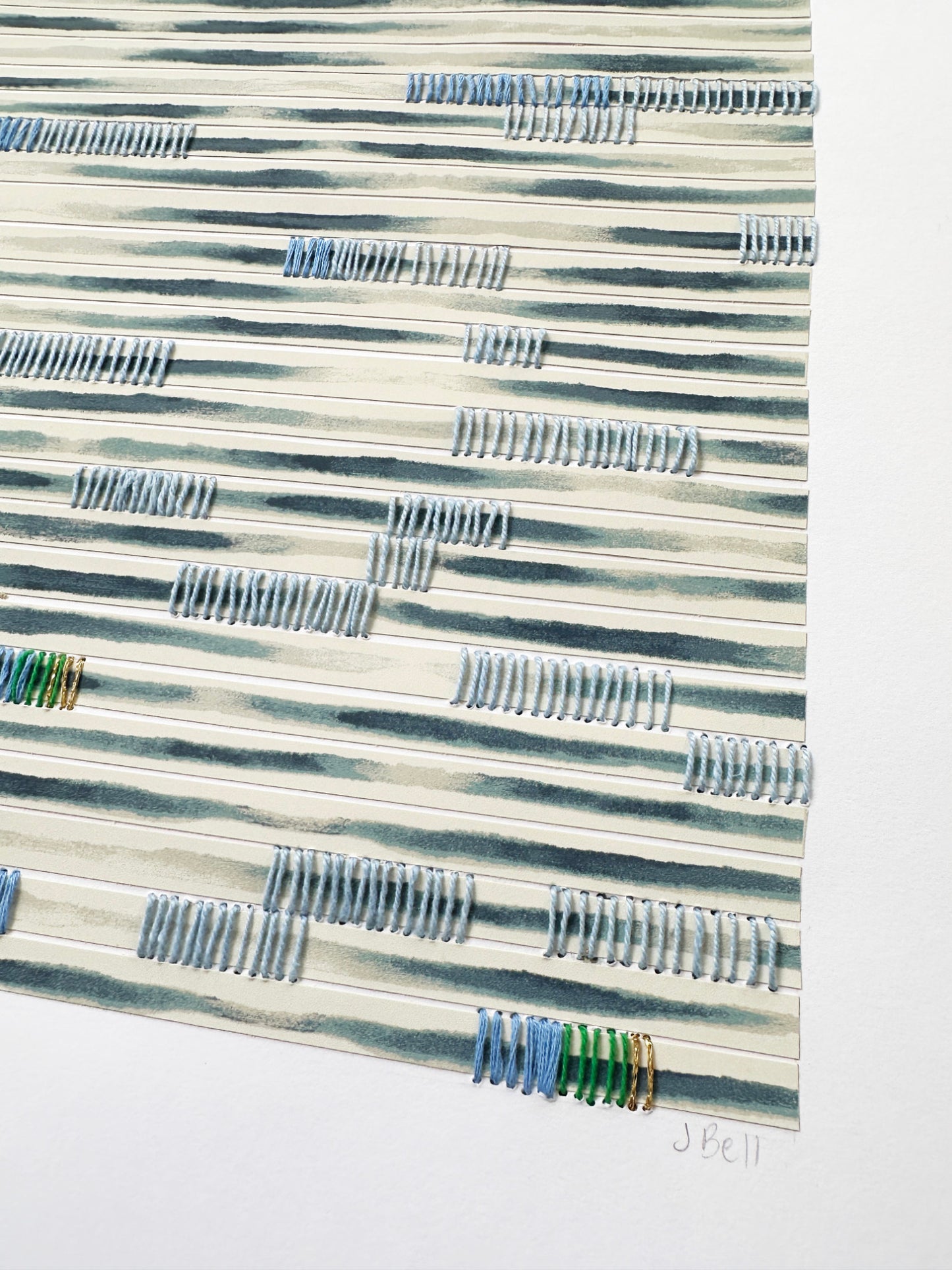 Surface Notes I - Abstract Paper & Stitch Artwork