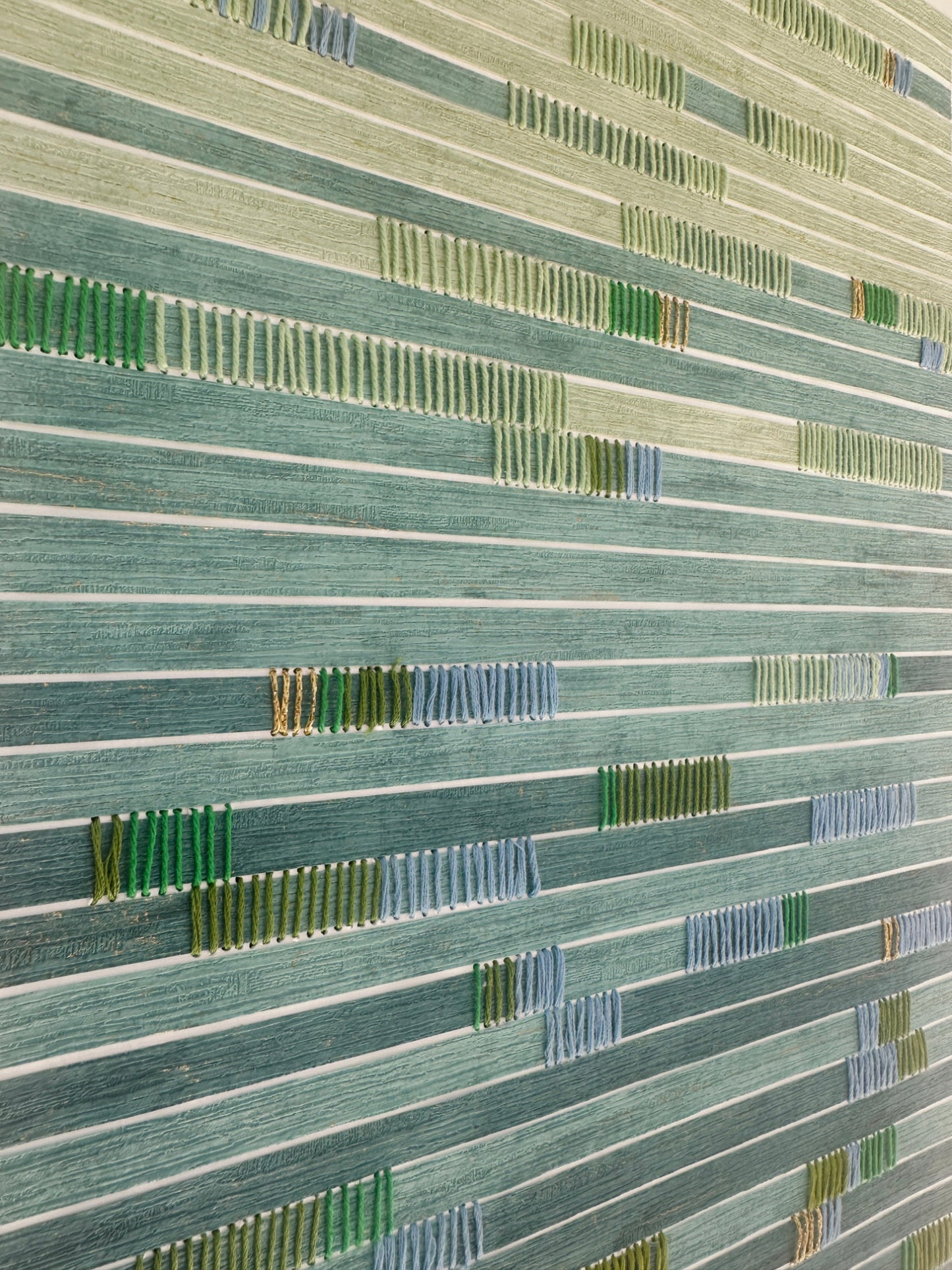 Surface Notes II - Abstract Paper & Stitch Artwork