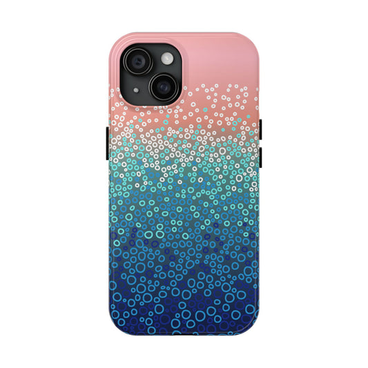 A happy, bright and bubbly phone case inspired by the beach and waves