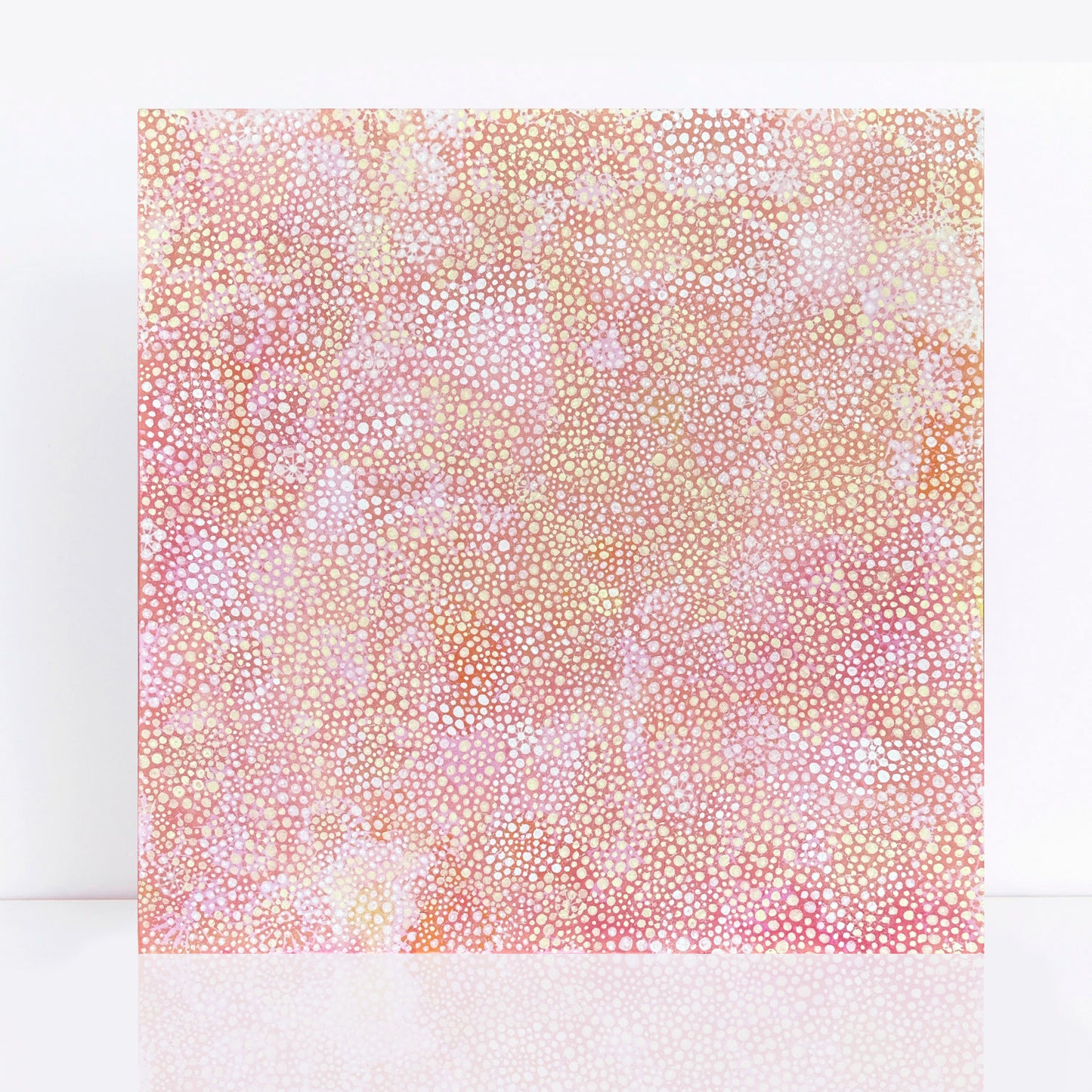 pink pointillist artwork