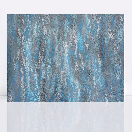 blue grey abstract painting like tree bark