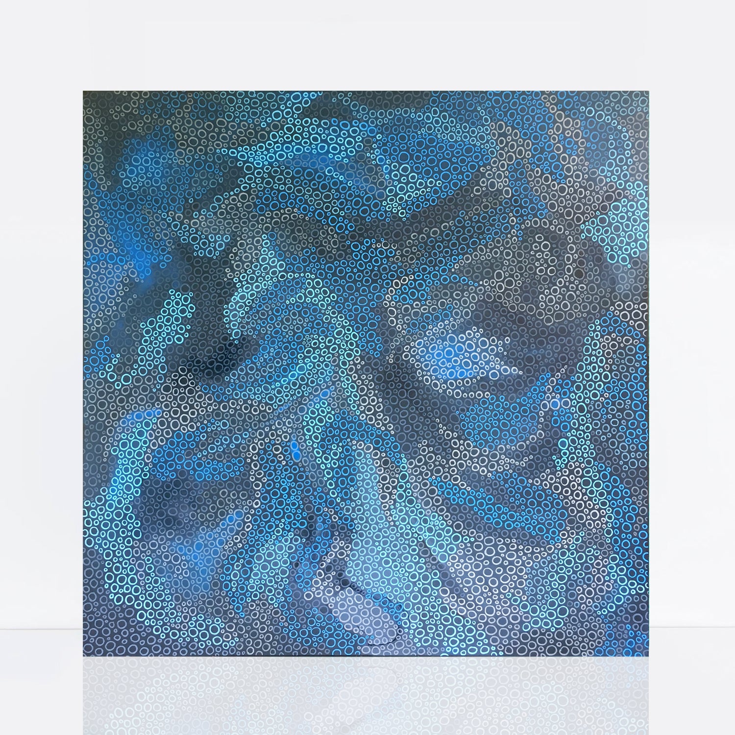 blue grey abstract painting 