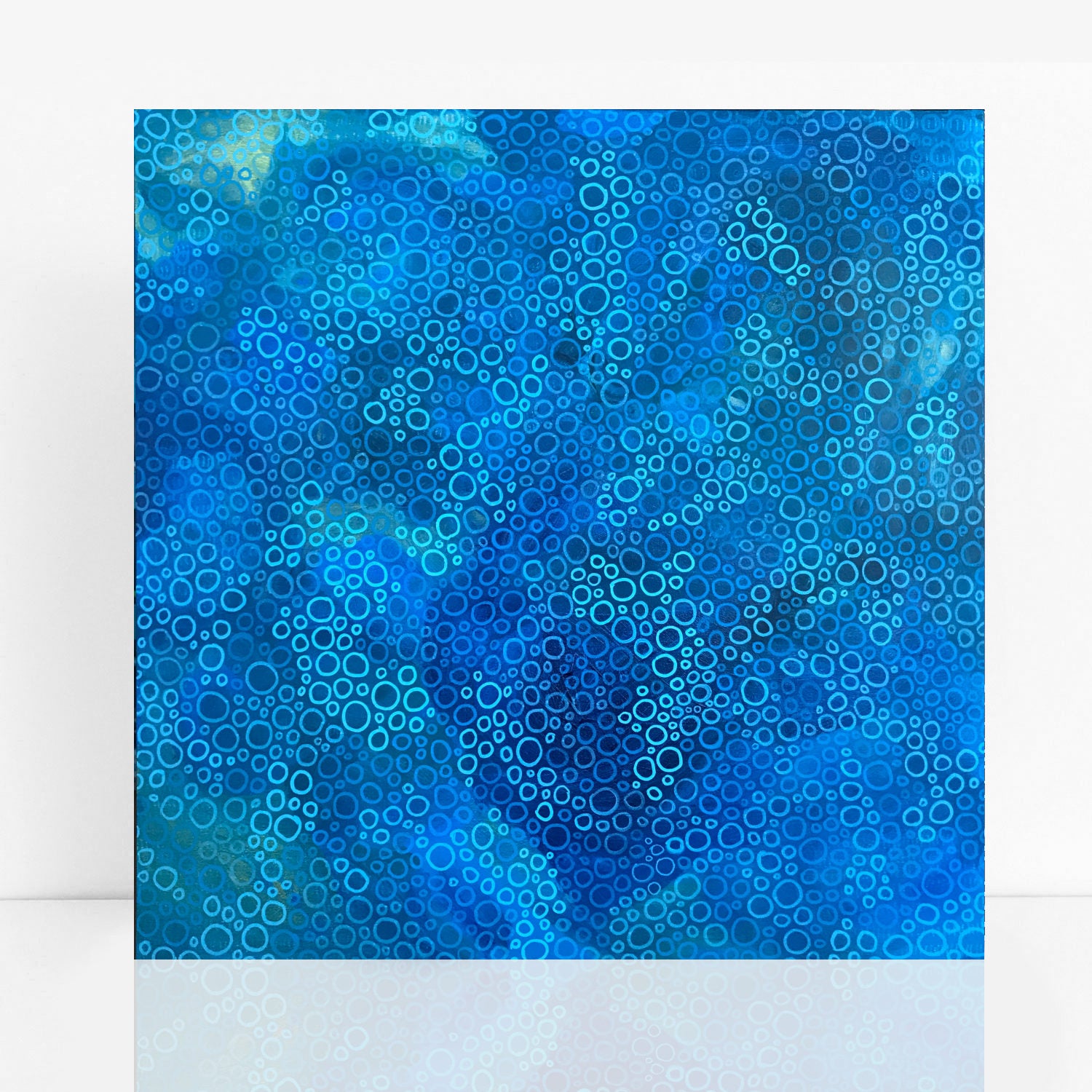 blue abstract painting by Jennifer Bell