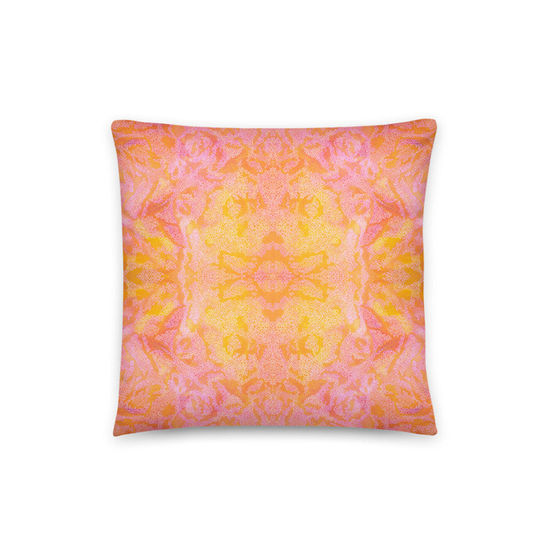 orange mandala cushion cover