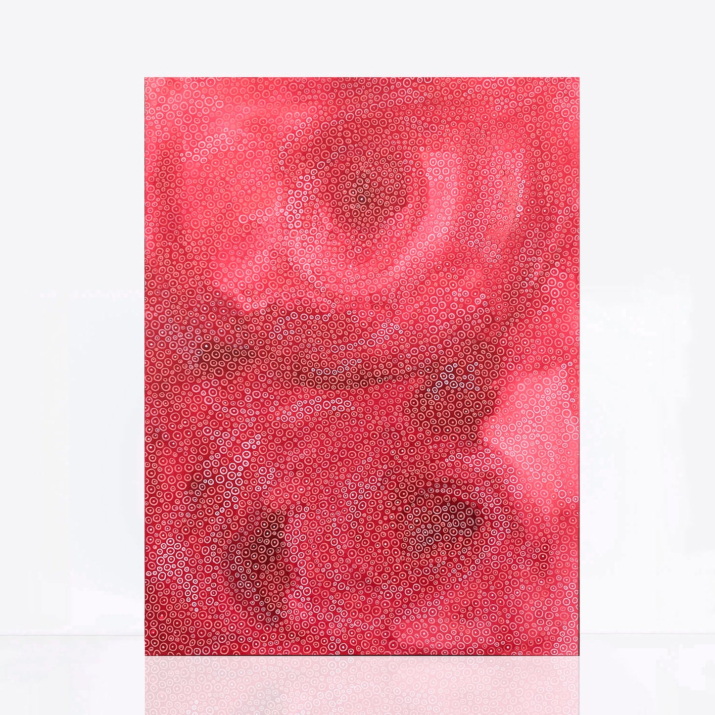 red pink abstract painting neo pointillism